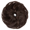 image:imageSARLA Messy Hair Bun Hair Pieces Curly Synthetic Updo Fake Scrunchies Ponytail Extension for Women Dirty Blonde 1PCS1PCDark Brown