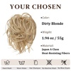 image:imageSARLA Messy Hair Bun Hair Pieces Curly Synthetic Updo Fake Scrunchies Ponytail Extension for Women Dirty Blonde 1PCS1PCDirty Blonde