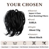 image:imageSARLA Messy Hair Bun Hair Pieces Curly Synthetic Updo Fake Scrunchies Ponytail Extension for Women Dirty Blonde 1PCS1PCJet Black