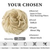 image:imageSARLA Messy Hair Bun Hair Pieces Curly Synthetic Updo Fake Scrunchies Ponytail Extension for Women Dirty Blonde 1PCS2PCSAsh Blonde