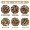 image:imageSARLA Messy Hair Bun Hair Pieces Curly Synthetic Updo Fake Scrunchies Ponytail Extension for Women Dirty Blonde 1PCS2PCSBahama Beige