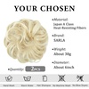 image:imageSARLA Messy Hair Bun Hair Pieces Curly Synthetic Updo Fake Scrunchies Ponytail Extension for Women Dirty Blonde 1PCS2PCSBeach Blonde