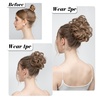 image:imageSARLA Messy Hair Bun Hair Pieces Curly Synthetic Updo Fake Scrunchies Ponytail Extension for Women Dirty Blonde 1PCS2PCSBernstein Multi