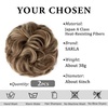 image:imageSARLA Messy Hair Bun Hair Pieces Curly Synthetic Updo Fake Scrunchies Ponytail Extension for Women Dirty Blonde 1PCS2PCSBrunette  Ash Blonde