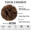image:imageSARLA Messy Hair Bun Hair Pieces Curly Synthetic Updo Fake Scrunchies Ponytail Extension for Women Dirty Blonde 1PCS2PCSChocolate