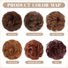 image:imageSARLA Messy Hair Bun Hair Pieces Curly Synthetic Updo Fake Scrunchies Ponytail Extension for Women Dirty Blonde 1PCS2PCSChocolate Multi