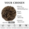 image:imageSARLA Messy Hair Bun Hair Pieces Curly Synthetic Updo Fake Scrunchies Ponytail Extension for Women Dirty Blonde 1PCS2PCSCoffee Brown