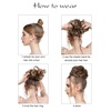 image:imageSARLA Messy Hair Bun Hair Pieces Curly Synthetic Updo Fake Scrunchies Ponytail Extension for Women Dirty Blonde 1PCS2PCSCream Blonde