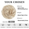 image:imageSARLA Messy Hair Bun Hair Pieces Curly Synthetic Updo Fake Scrunchies Ponytail Extension for Women Dirty Blonde 1PCS2PCSCream Blonde