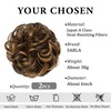 image:imageSARLA Messy Hair Bun Hair Pieces Curly Synthetic Updo Fake Scrunchies Ponytail Extension for Women Dirty Blonde 1PCS2PCSDark Brown  Golden Blonde