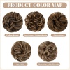 image:imageSARLA Messy Hair Bun Hair Pieces Curly Synthetic Updo Fake Scrunchies Ponytail Extension for Women Dirty Blonde 1PCS2PCSDark Brown  Golden Blonde