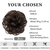 image:imageSARLA Messy Hair Bun Hair Pieces Curly Synthetic Updo Fake Scrunchies Ponytail Extension for Women Dirty Blonde 1PCS2PCSDark Brown
