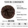 image:imageSARLA Messy Hair Bun Hair Pieces Curly Synthetic Updo Fake Scrunchies Ponytail Extension for Women Dirty Blonde 1PCS2PCSDark Chocolate
