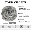 image:imageSARLA Messy Hair Bun Hair Pieces Curly Synthetic Updo Fake Scrunchies Ponytail Extension for Women Dirty Blonde 1PCS2PCSDark Grey