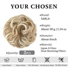 image:imageSARLA Messy Hair Bun Hair Pieces Curly Synthetic Updo Fake Scrunchies Ponytail Extension for Women Dirty Blonde 1PCS2PCSDirty Blonde