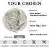 image:imageSARLA Messy Hair Bun Hair Pieces Curly Synthetic Updo Fake Scrunchies Ponytail Extension for Women Dirty Blonde 1PCS2PCSGrey Multi