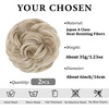 image:imageSARLA Messy Hair Bun Hair Pieces Curly Synthetic Updo Fake Scrunchies Ponytail Extension for Women Dirty Blonde 1PCS2PCSIvory Grey