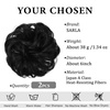 image:imageSARLA Messy Hair Bun Hair Pieces Curly Synthetic Updo Fake Scrunchies Ponytail Extension for Women Dirty Blonde 1PCS2PCSJet Black