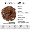 image:imageSARLA Messy Hair Bun Hair Pieces Curly Synthetic Updo Fake Scrunchies Ponytail Extension for Women Dirty Blonde 1PCS2PCSLight Auburn