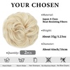 image:imageSARLA Messy Hair Bun Hair Pieces Curly Synthetic Updo Fake Scrunchies Ponytail Extension for Women Dirty Blonde 1PCS2PCSLight Champagne