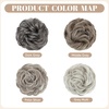 image:imageSARLA Messy Hair Bun Hair Pieces Curly Synthetic Updo Fake Scrunchies Ponytail Extension for Women Dirty Blonde 1PCS2PCSMiddle Grey