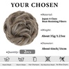 image:imageSARLA Messy Hair Bun Hair Pieces Curly Synthetic Updo Fake Scrunchies Ponytail Extension for Women Dirty Blonde 1PCS2PCSMiddle Grey