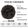 image:imageSARLA Messy Hair Bun Hair Pieces Curly Synthetic Updo Fake Scrunchies Ponytail Extension for Women Dirty Blonde 1PCS2PCSPepper Grey