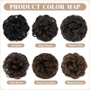 image:imageSARLA Messy Hair Bun Hair Pieces Curly Synthetic Updo Fake Scrunchies Ponytail Extension for Women Dirty Blonde 1PCS2PCSPepper Grey