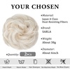 image:imageSARLA Messy Hair Bun Hair Pieces Curly Synthetic Updo Fake Scrunchies Ponytail Extension for Women Dirty Blonde 1PCS2PCSPlatinum Blonde