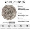 image:imageSARLA Messy Hair Bun Hair Pieces Curly Synthetic Updo Fake Scrunchies Ponytail Extension for Women Dirty Blonde 1PCS2PCSPolar Silver