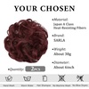 image:imageSARLA Messy Hair Bun Hair Pieces Curly Synthetic Updo Fake Scrunchies Ponytail Extension for Women Dirty Blonde 1PCS2PCSWine Red