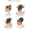 image:imageSARLA Messy Hair Bun Hair Pieces Curly Synthetic Updo Fake Scrunchies Ponytail Extension for Women Dirty Blonde 1PCS2PCSWine Red