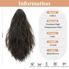 image:imageSARLA Short Ponytail Extension Claw Clip in 13 Inch Fluffy Synthetic Curly Wavy Pony Tail Hairpiece for Women Dirty BlondeBlack Brown