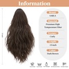 image:imageSARLA Short Ponytail Extension Claw Clip in 13 Inch Fluffy Synthetic Curly Wavy Pony Tail Hairpiece for Women Dirty BlondeDark Brown