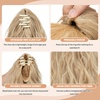image:imageSARLA Short Ponytail Extension Claw Clip in 13 Inch Fluffy Synthetic Curly Wavy Pony Tail Hairpiece for Women Dirty BlondeDirty Blonde