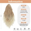 image:imageSARLA Short Ponytail Extension Claw Clip in 13 Inch Fluffy Synthetic Curly Wavy Pony Tail Hairpiece for Women Dirty BlondeGloden Blonde and Beach Blonde Tips