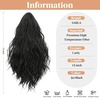 image:imageSARLA Short Ponytail Extension Claw Clip in 13 Inch Fluffy Synthetic Curly Wavy Pony Tail Hairpiece for Women Dirty BlondeJet Black