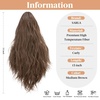 image:imageSARLA Short Ponytail Extension Claw Clip in 13 Inch Fluffy Synthetic Curly Wavy Pony Tail Hairpiece for Women Dirty BlondeMedium Brown