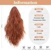 image:imageSARLA Short Ponytail Extension Claw Clip in 13 Inch Fluffy Synthetic Curly Wavy Pony Tail Hairpiece for Women Dirty BlondeReddish Brown