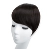 image:imageSARLA Side Hair Bangs Clip in Off Black One Piece Straight Synthetic Bangs Extension for WomenBlack Brown