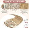 image:imageSARLA Side Hair Bangs Clip in Off Black One Piece Straight Synthetic Bangs Extension for WomenBrunette  Ash Blonde