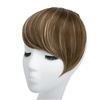 image:imageSARLA Side Hair Bangs Clip in Off Black One Piece Straight Synthetic Bangs Extension for WomenBrunette  Ash Blonde