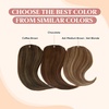 image:imageSARLA Side Hair Bangs Clip in Off Black One Piece Straight Synthetic Bangs Extension for WomenChocolate