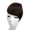 image:imageSARLA Side Hair Bangs Clip in Off Black One Piece Straight Synthetic Bangs Extension for WomenDark Brown