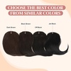 image:imageSARLA Side Hair Bangs Clip in Off Black One Piece Straight Synthetic Bangs Extension for WomenDark Brown