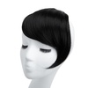 image:imageSARLA Side Hair Bangs Clip in Off Black One Piece Straight Synthetic Bangs Extension for WomenJet Black