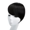 image:imageSARLA Side Hair Bangs Clip in Off Black One Piece Straight Synthetic Bangs Extension for WomenOff Black