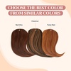 image:imageSARLA Side Hair Bangs Clip in Off Black One Piece Straight Synthetic Bangs Extension for WomenRed Vino