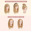 image:imageSARLA Side Hair Bangs Clip in Off Black One Piece Straight Synthetic Bangs Extension for WomenRed Vino