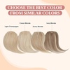 image:imageSARLA Side Hair Bangs Clip in Off Black One Piece Straight Synthetic Bangs Extension for WomenSunny Blonde